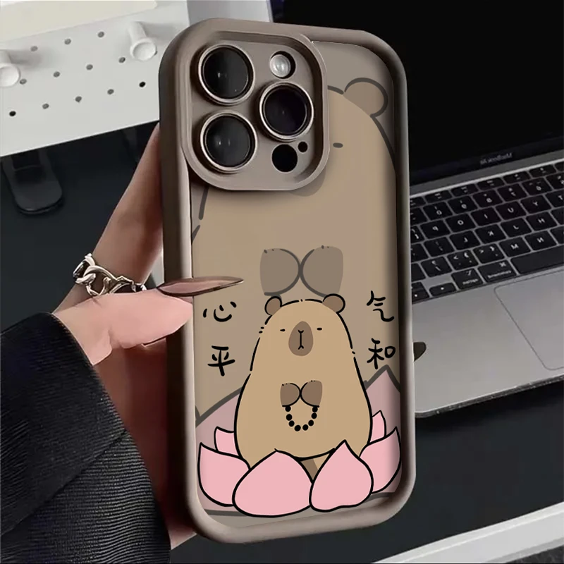 苹果OPPO华为VIVO小米佛系水豚iPhone15手机壳13/11全包12防摔14