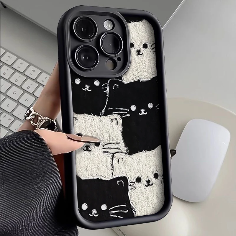 苹果oppo华为vivo小米ins小众猫咪iPhone13/15手机壳11卡通14/12