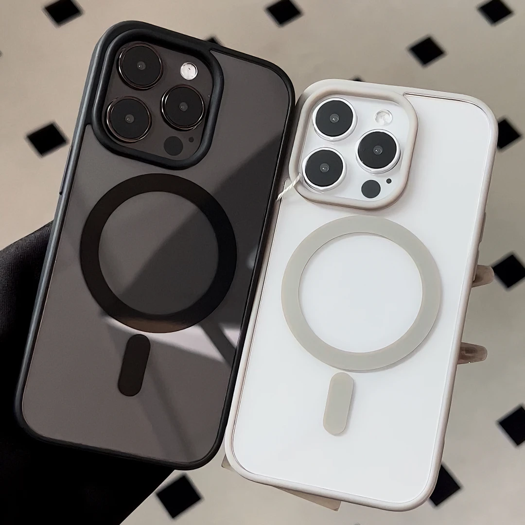 高级简约无线磁吸适用iPhone15苹果14promax手机壳13/11防摔12套