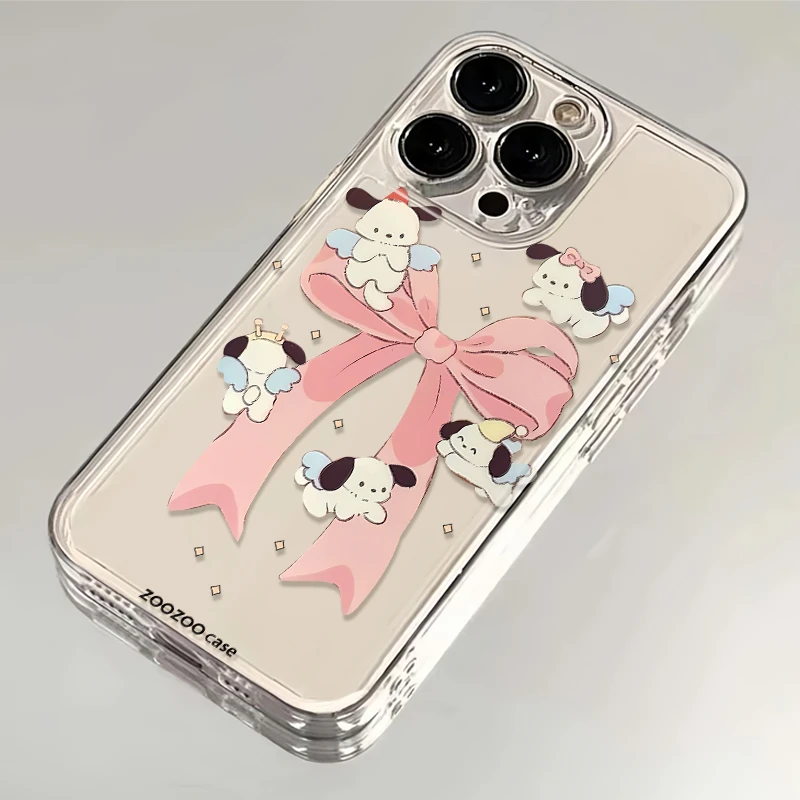 ins蝴蝶结狗狗iPhone15手机壳13/14苹果11透明12华为vivo小米oppo
