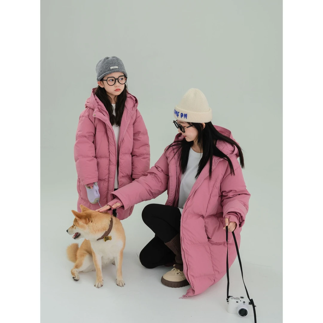 Y026新款儿童羽绒服长款男童女童加厚过膝潮牌羽绒服