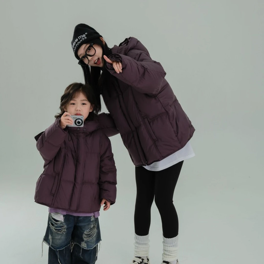 【亚帕奇】Y029冬季新款儿童羽绒服短款加厚连帽冬季白鸭绒外套