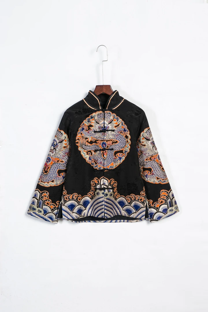 【爵绣】高端定制宫廷绣满绣手工秋冬刺绣复古中式外套上衣短款秋季