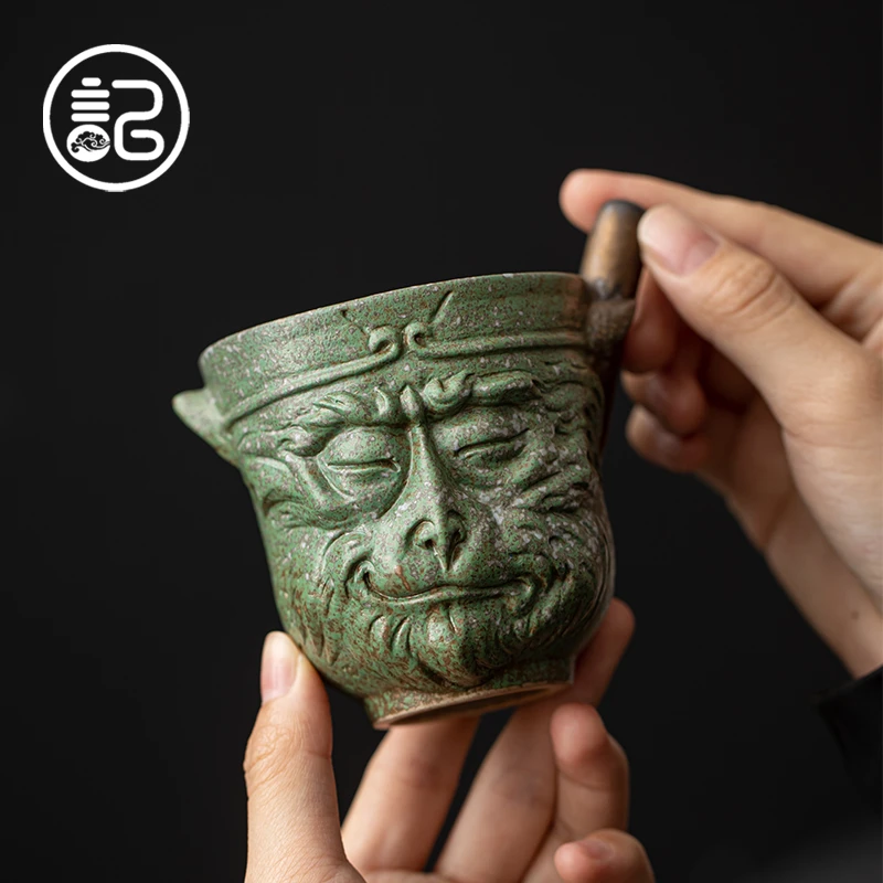 记今朝【青铜釉】孙悟空齐天大圣陶瓷主人杯国潮文创喝茶杯中式