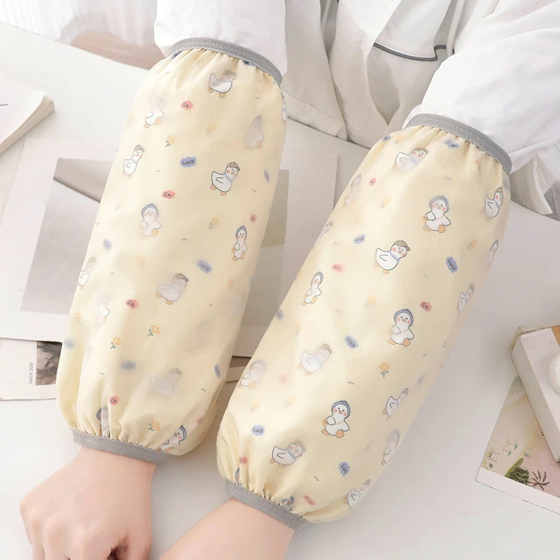 韩版可爱秋冬双层长款防污袖套成人学生上班工作耐脏护袖干活套袖