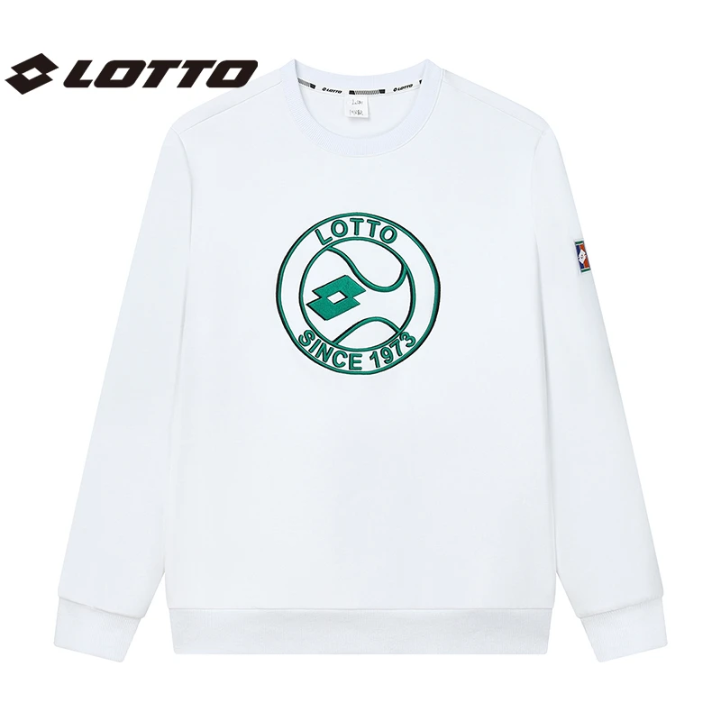 LOTTO/乐途男士圆领舒适百搭套头印花时尚潮流运动休闲长袖卫衣