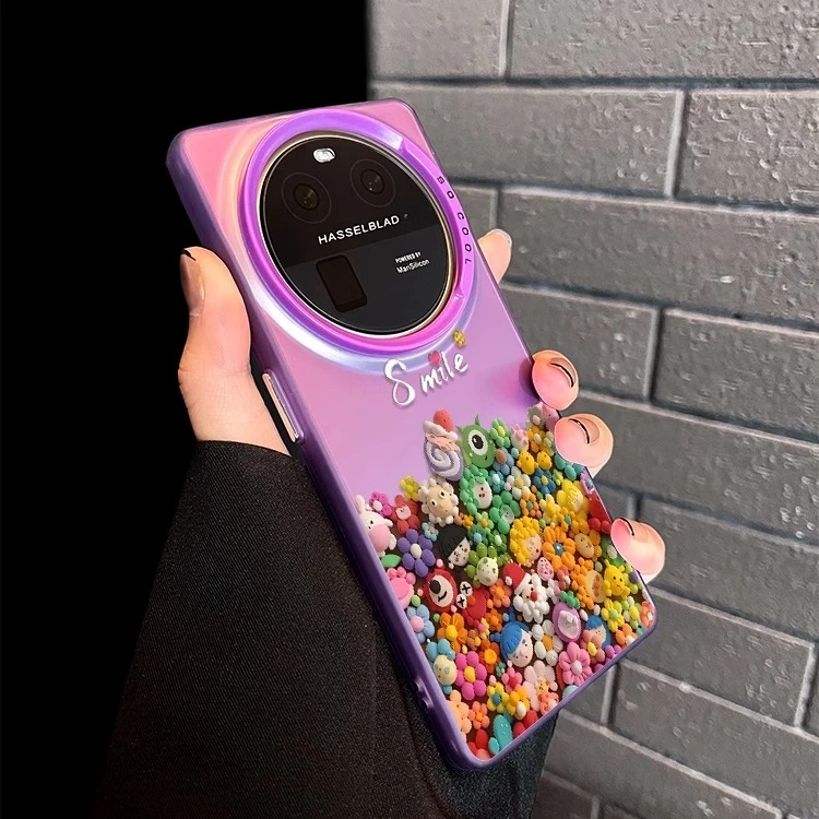 公主范适用oppofindx7手机壳新款防摔findx7ultra全包彩银pro高级