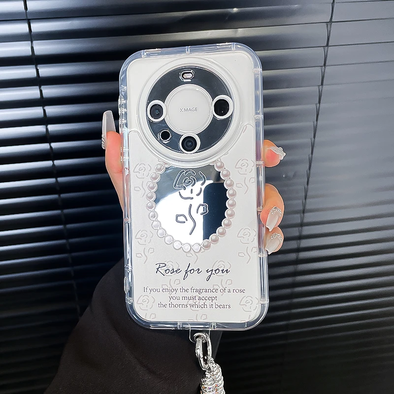 公主范玫瑰华为mate60手机壳新mate60pro镜面女款pro+全包ultra套