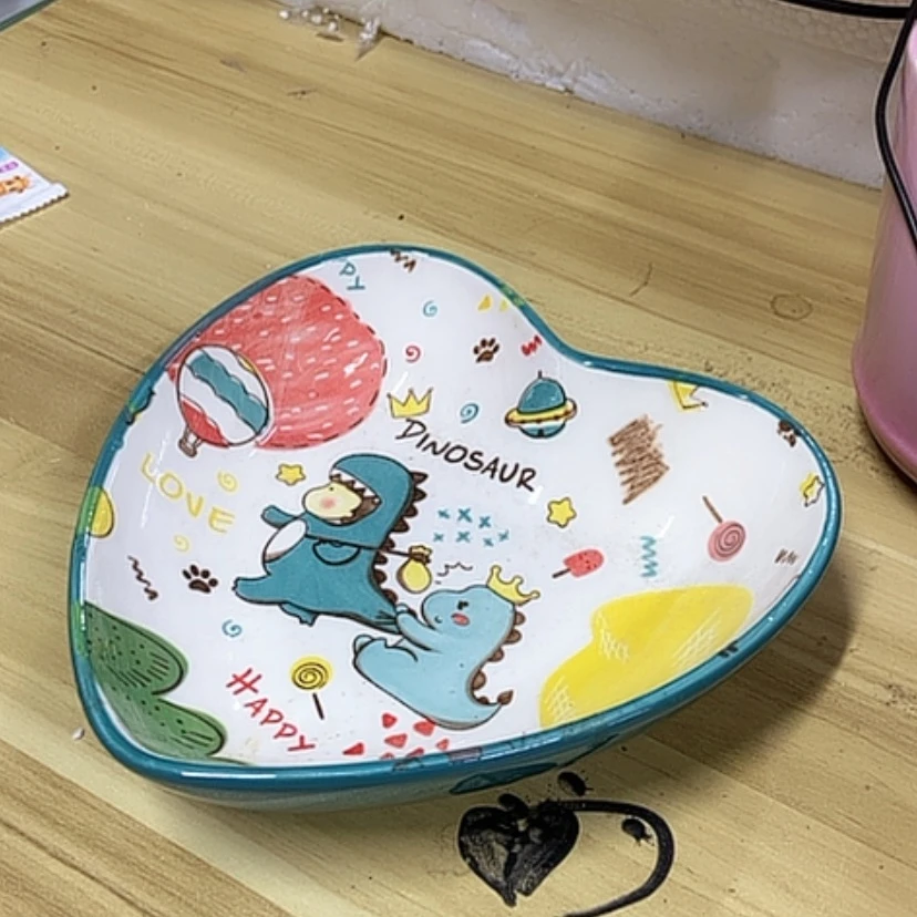 【闪购商品】陶瓷微瑕2个桃心盘