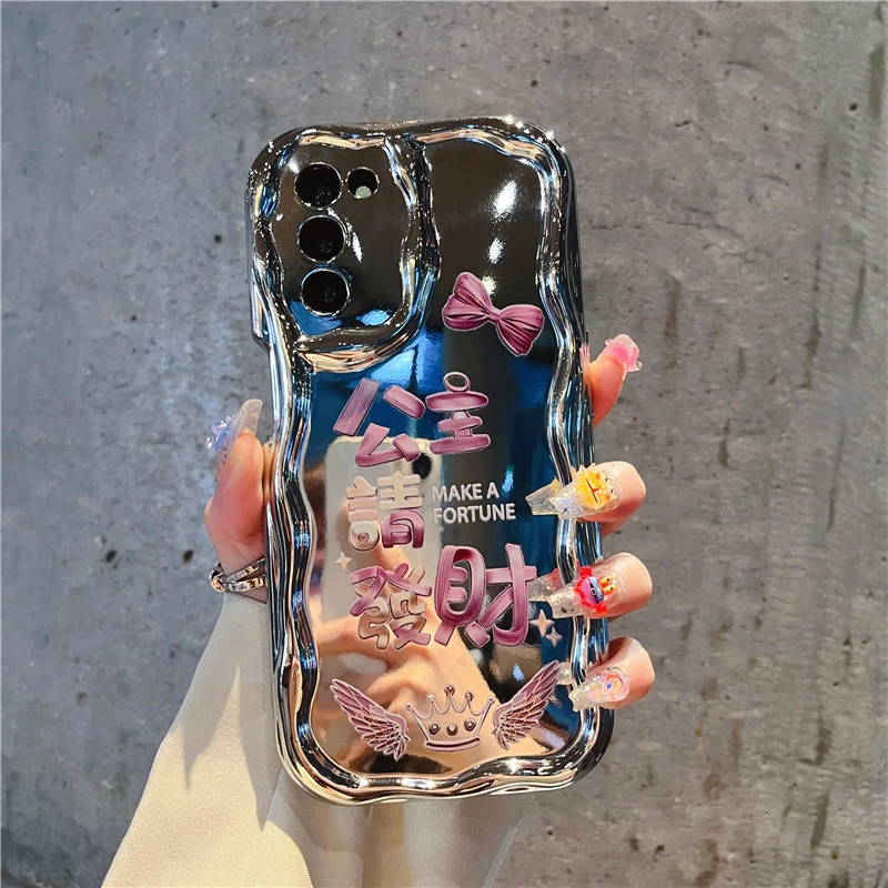 适用【oppoa55】手机壳公主请发财oppoa55软硅胶网红女款防摔套新年