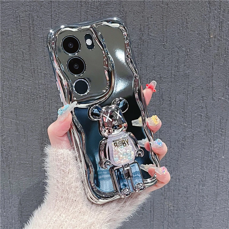 适用【vivos17】手机壳vivos17e/s17pro电镀暴力熊男女款硅胶网红套