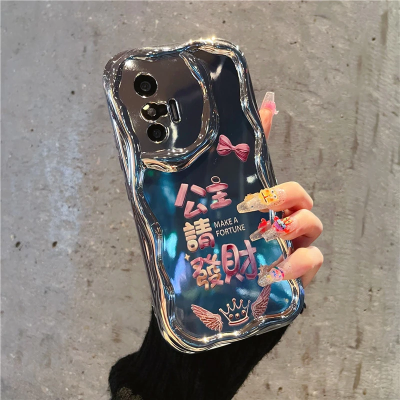 适用【vivox70】手机壳公主请发财vivox70pro软硅胶网红女款防摔套