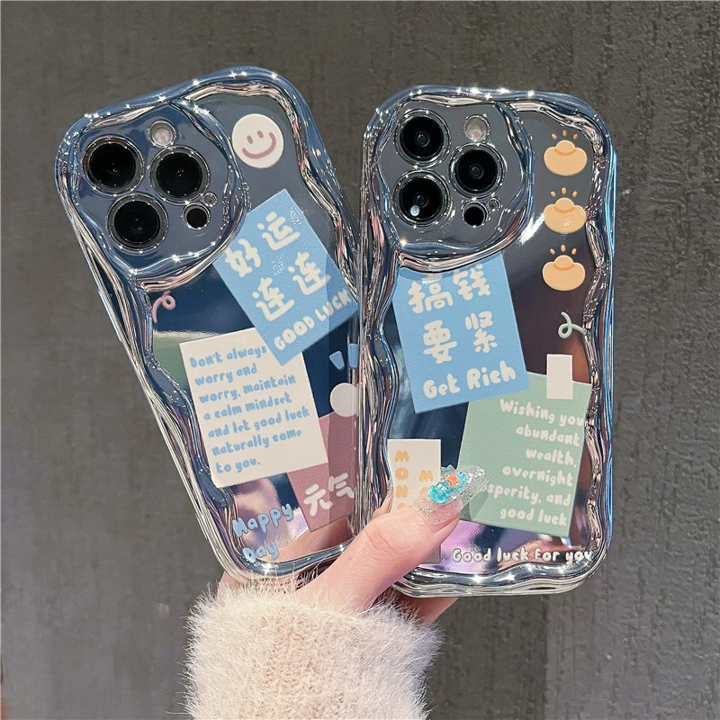 适用苹果15手机壳文字电镀软华为荣耀oppovivo小米iphone14/13女