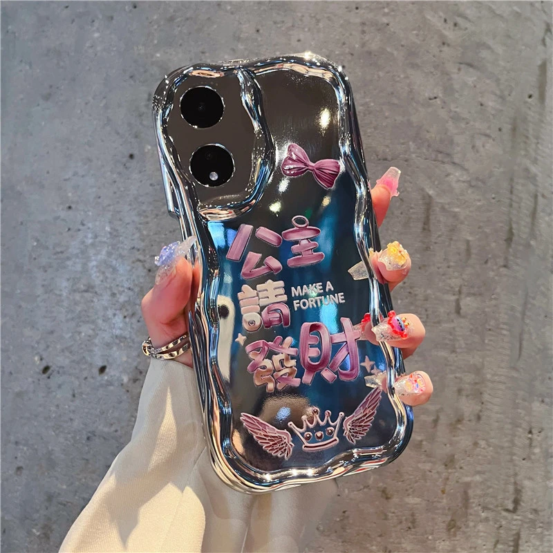 适用【oppoa1】手机壳公主请发财oppoa1x软硅胶网红女款防摔套新年