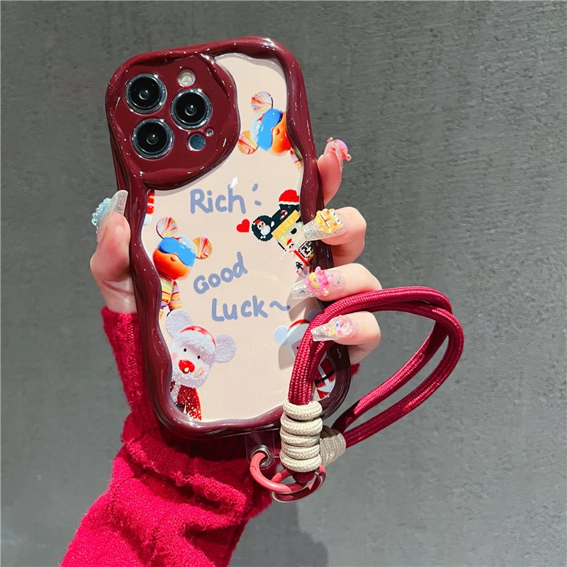 适用苹果15手机壳圣诞暴力熊华为荣耀oppovivo小米iphone14/13女