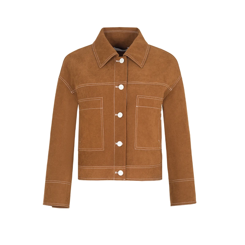 【品牌】商场同款新品简约利落走明线设计外套N209A33002A