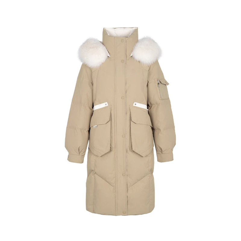 【小余专属】商场同款新品H版撞色进口狐狸毛鸭绒服N0912A34921