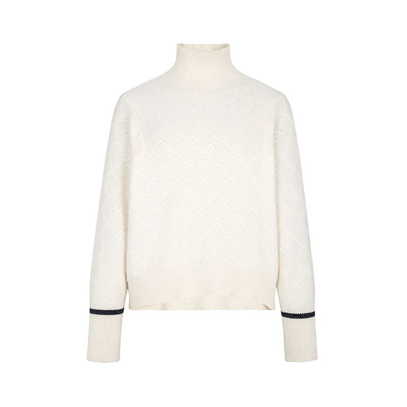 【媛媛女王专享】商场同款新品羊毛混纺高领针织衫NDY11A34418