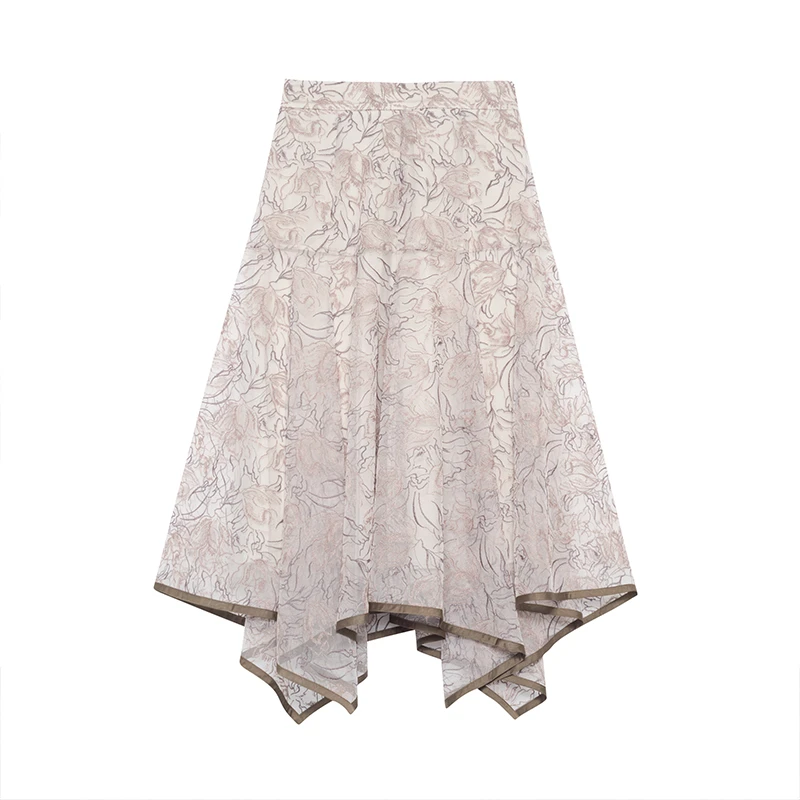 【品牌】商场同款时尚高腰半身裙N163A31214