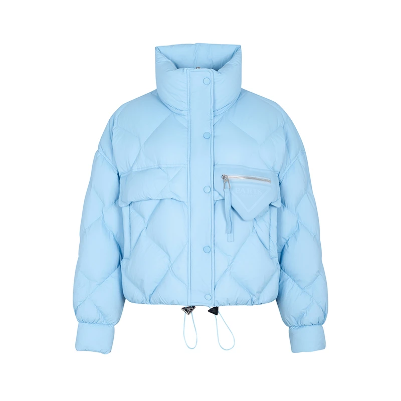 【品牌】商场同款新品菱形格泡芙感白鸭羽绒服N1011A34807