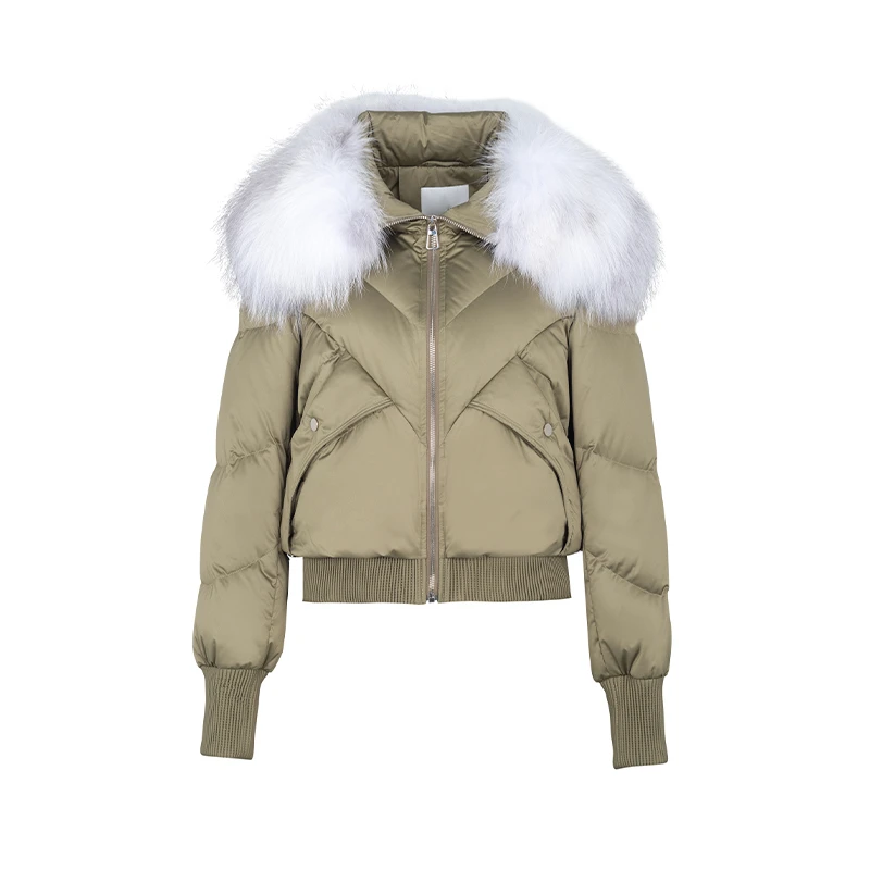 【白姐专属】商场同款新品进口十字狐毛领鹅绒服N1010B34961