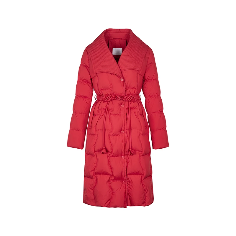 【籽言专属】商场同款新品手工编织绳结收腰鸭绒服N0911B34953