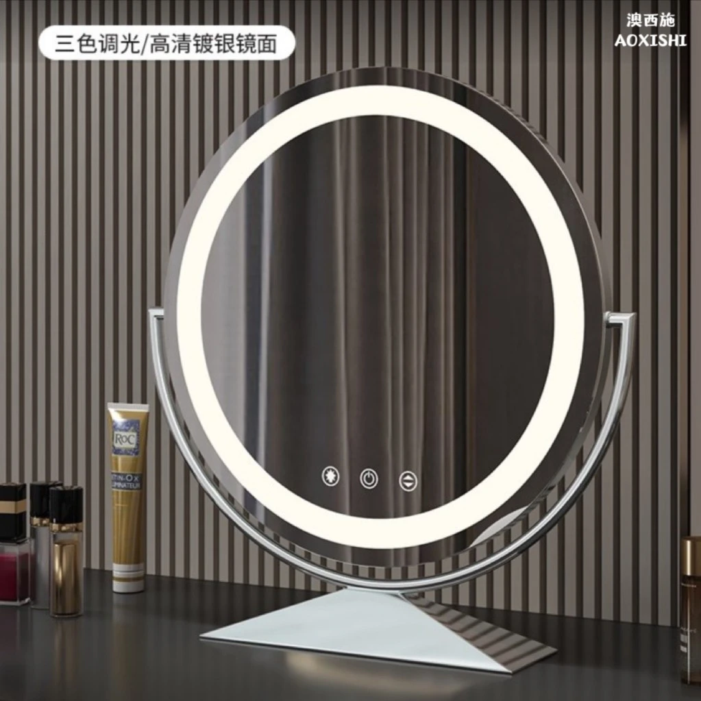 澳西施梳妆台化妆镜台式桌面镜子梳妆镜家用智能网红卧室美妆镜
