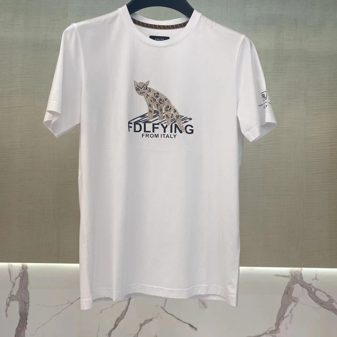 欧品汇轻奢欧货潮牌百搭圆领潮流T恤短袖7672155-2