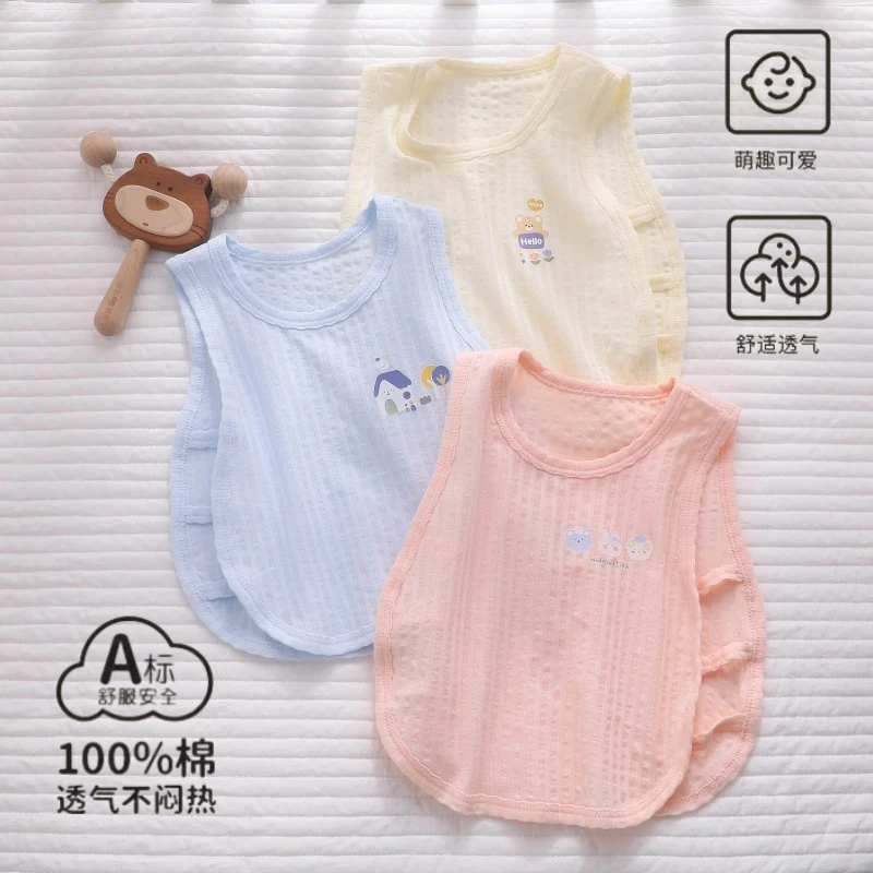宝宝背心婴儿夏季薄款纯棉儿童背心内穿女童吊带无袖男童打底夏装