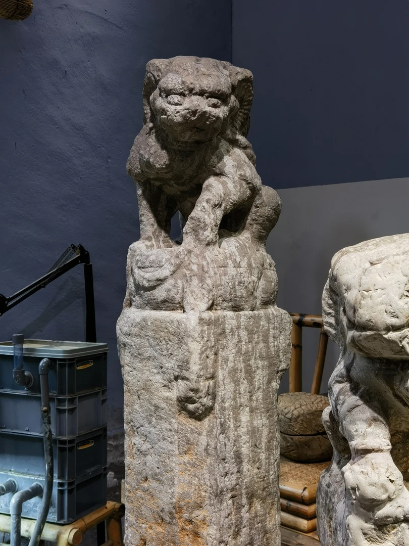 陕西关中青石拴马桩