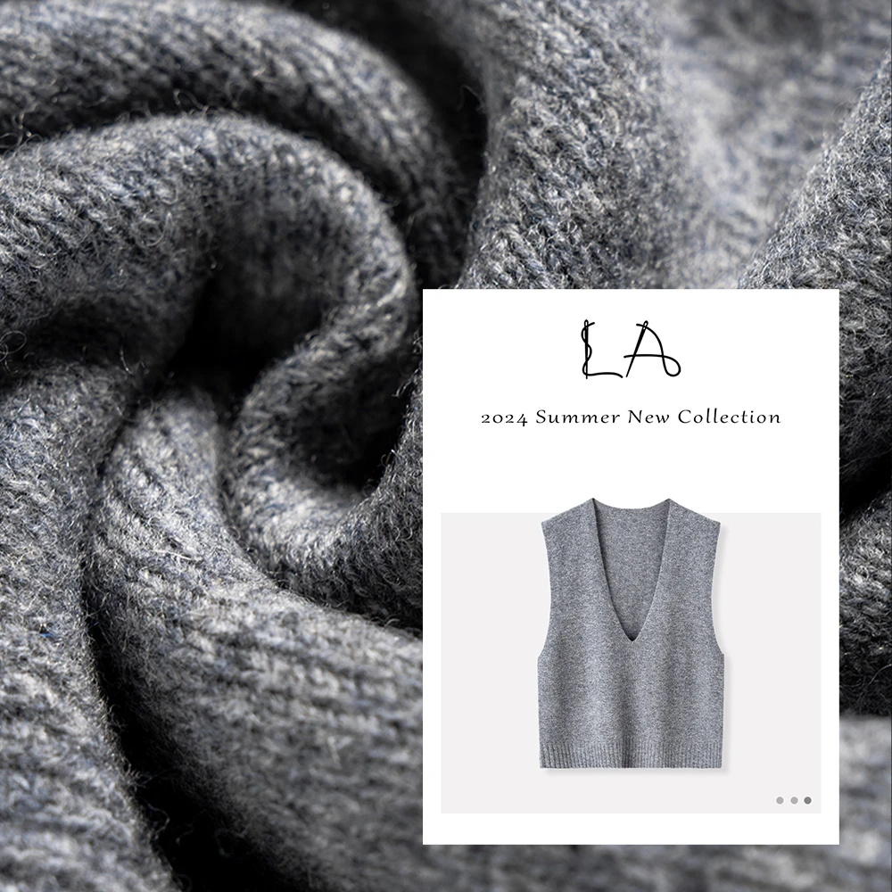 |100绵羊毛|马甲秋冬针织无袖新款纯色羊毛百搭 QY72006 马甲背心