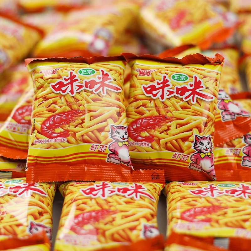 咪咪虾条蟹味粒10g包儿童解馋追剧零食膨化礼包休闲小吃薯条薯片