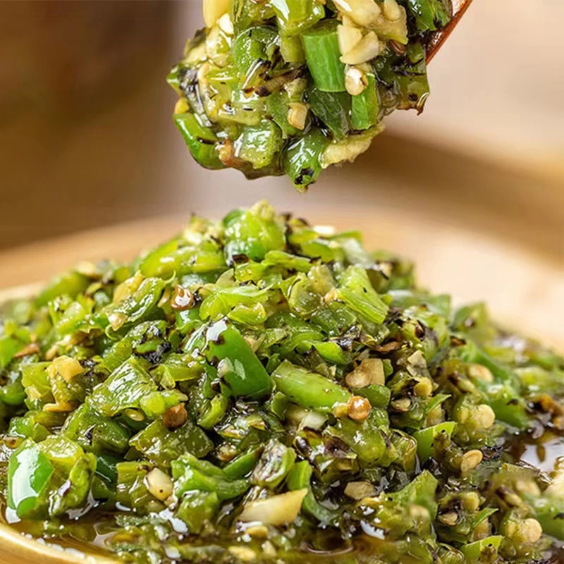 炭烤青椒酱懒人美味烧椒酱下饭菜农家拌饭拌面辣酱自制虎皮辣椒酱