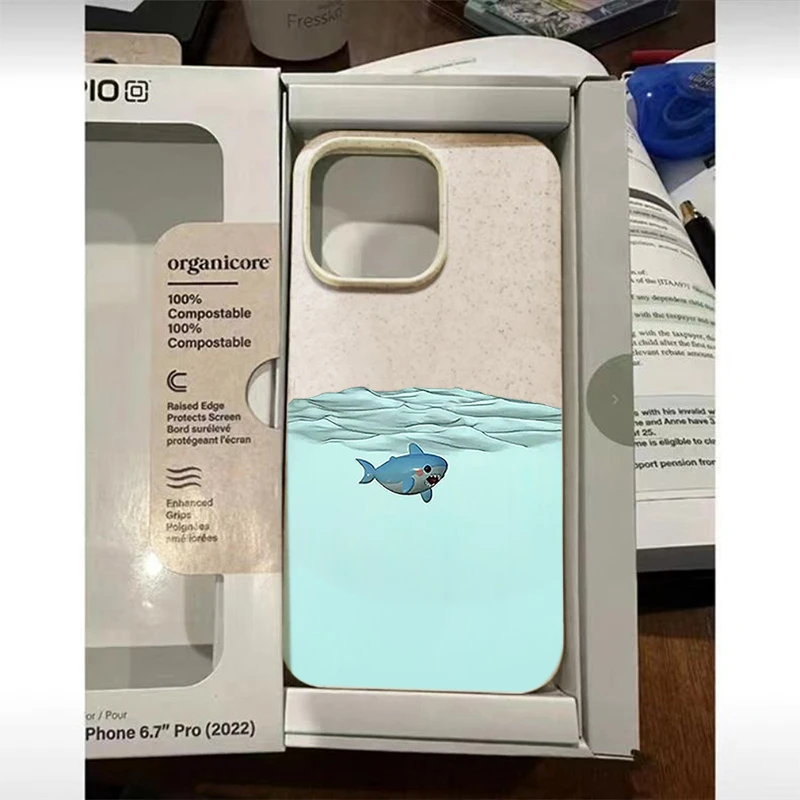 鲨鱼出没iPhone15_14Promax手机壳高级13_12软硅胶11新款防摔xsxr