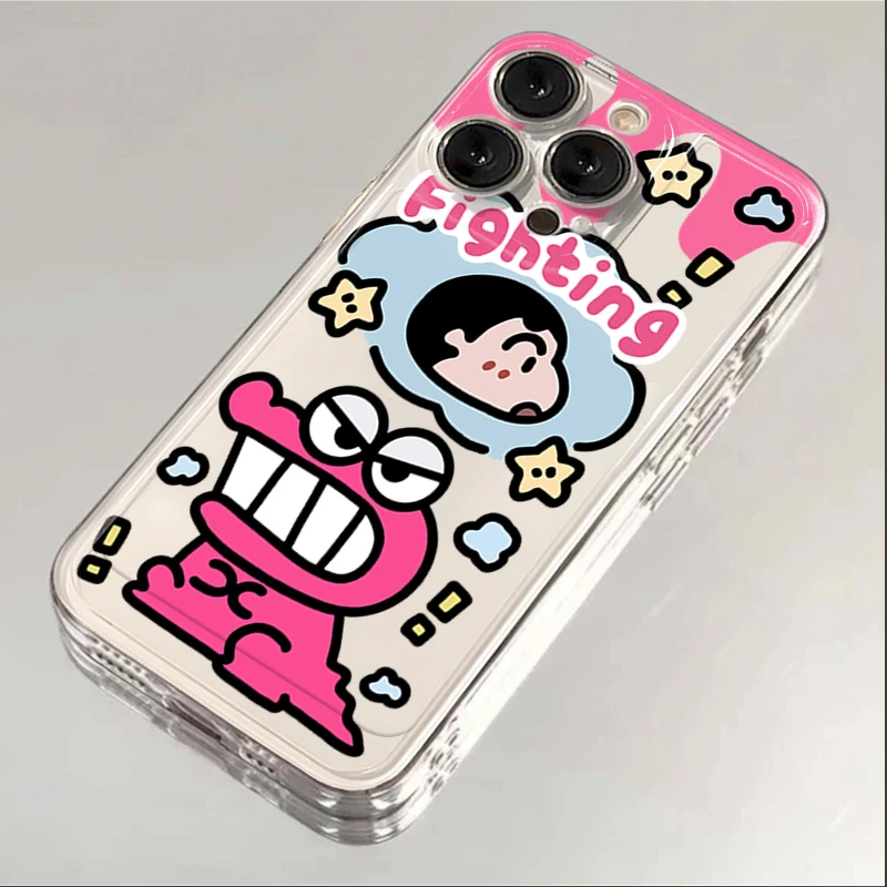 鳄鱼小新iPhone15ProMax手机壳苹果14PRO透明13硅胶12 11全包xsxr