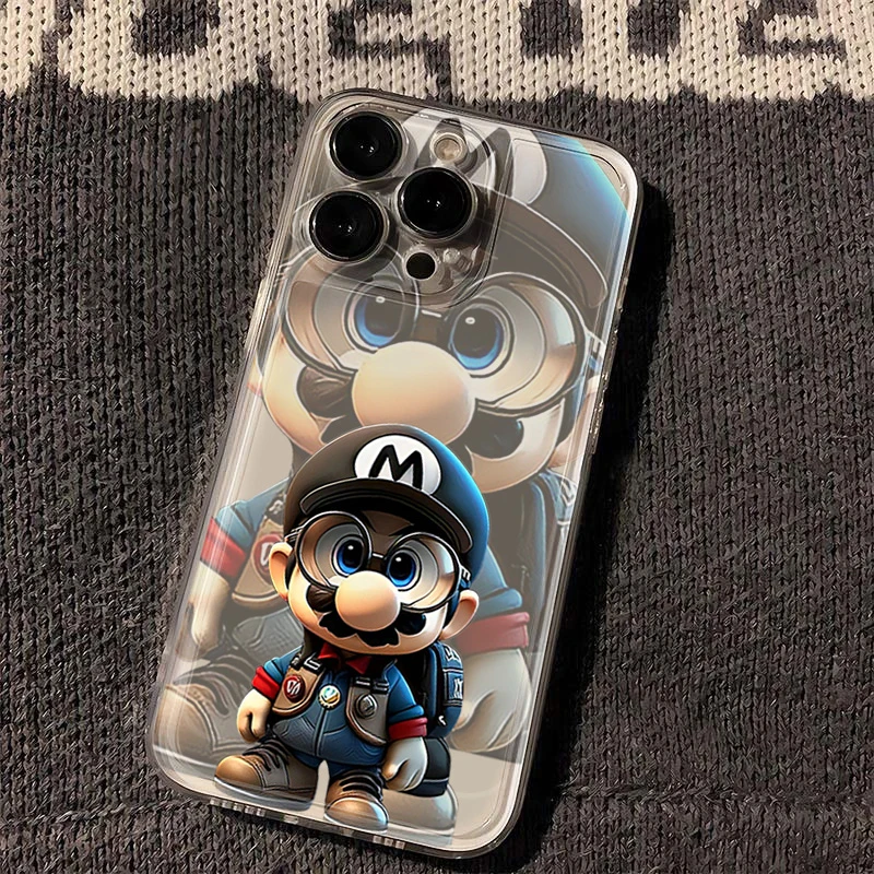超级玛丽iphone15苹果手机壳14promax硅胶13pro透明12创意11 8 7X