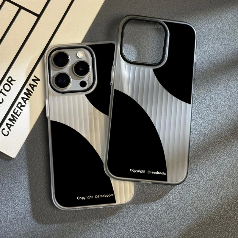 简约色块适用于苹果15Promax手机壳iPhone14防摔13pro卡通12/11软