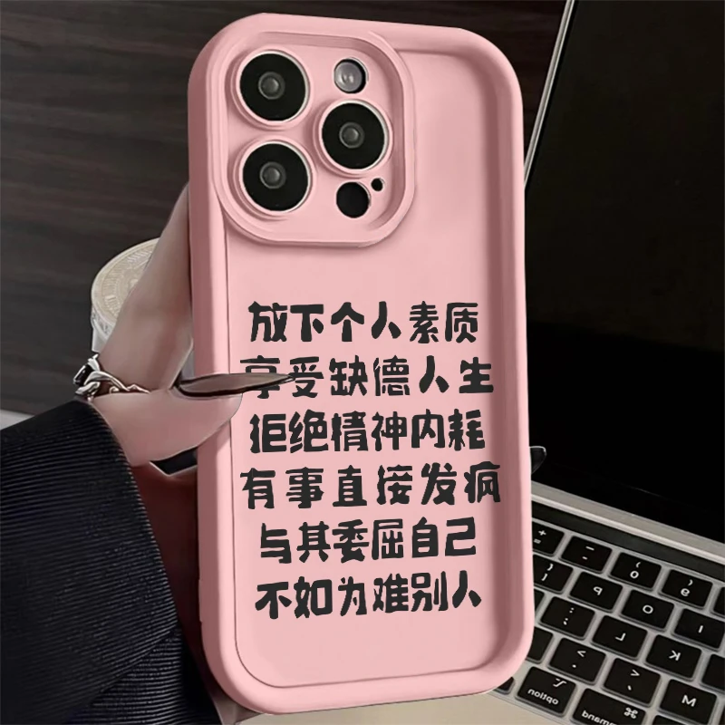 放下个人素质苹果14_13手机壳iPhone15promax新款11_12全包XS防摔