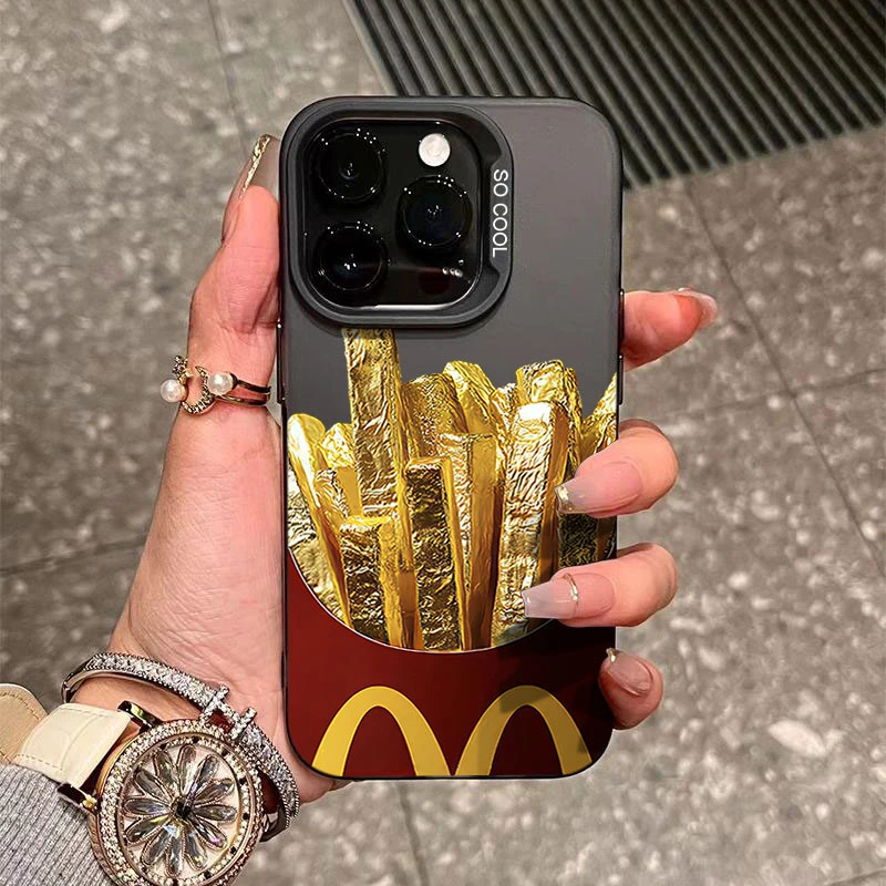 黄金薯条适用苹果1615手机壳iphone14Promax磨砂13软胶12防摔11xs