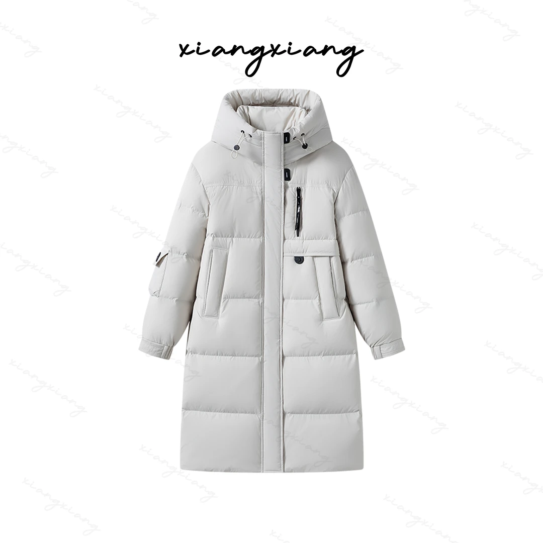 【香香专属】拉夏贝尔休闲长款羽绒服女连帽御寒外套LA4DWYR0445