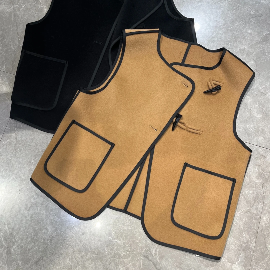 2023韩国绒宽松马甲小香风时尚气质网红大码外套休闲轻奢马夹洋气