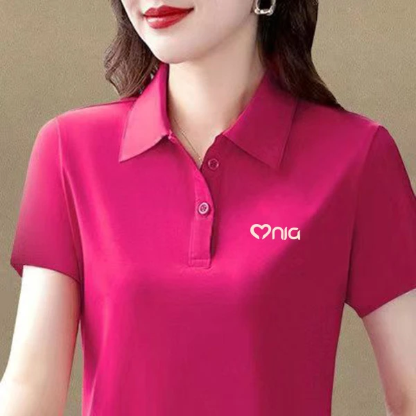 新款半袖翻领POLO衫妈妈装运动时尚休闲夏季百搭大码减龄韩版洋气