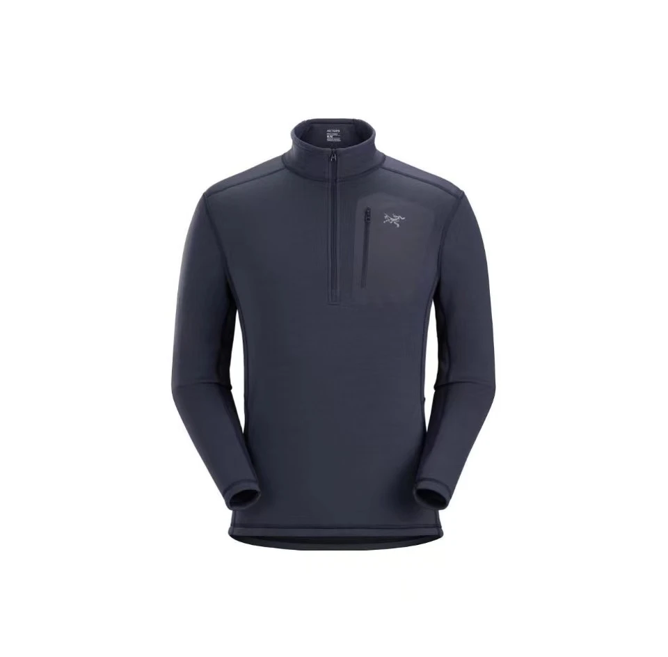 ARC'TERYX/始祖鸟全新Rho LT Zip纯色半拉链男微绒秋冬立领男士