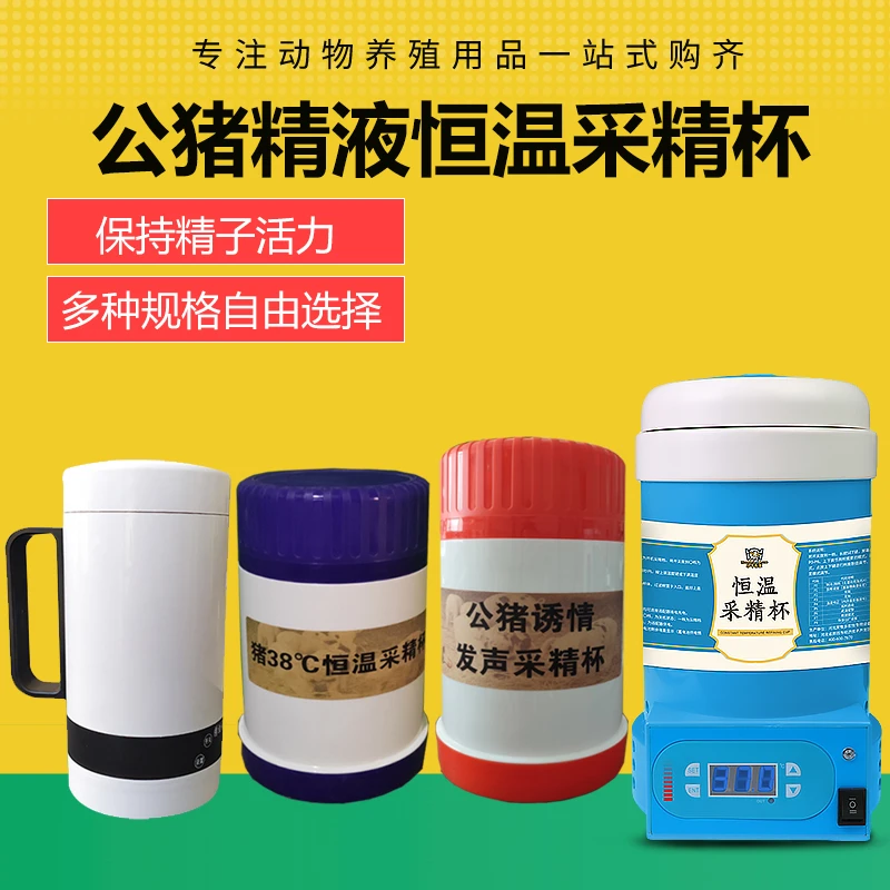 猪人工授精采精杯 38度恒温采精杯 智能控温 公猪诱情恒温杯
