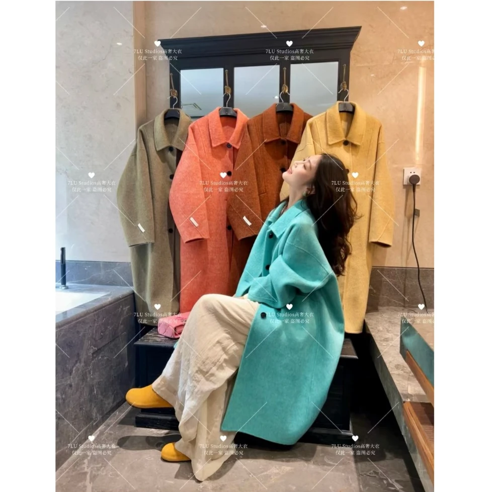 7LU小号《穿点儿好的》贵妇羊驼毛桑蚕丝高奢羊毛大衣5