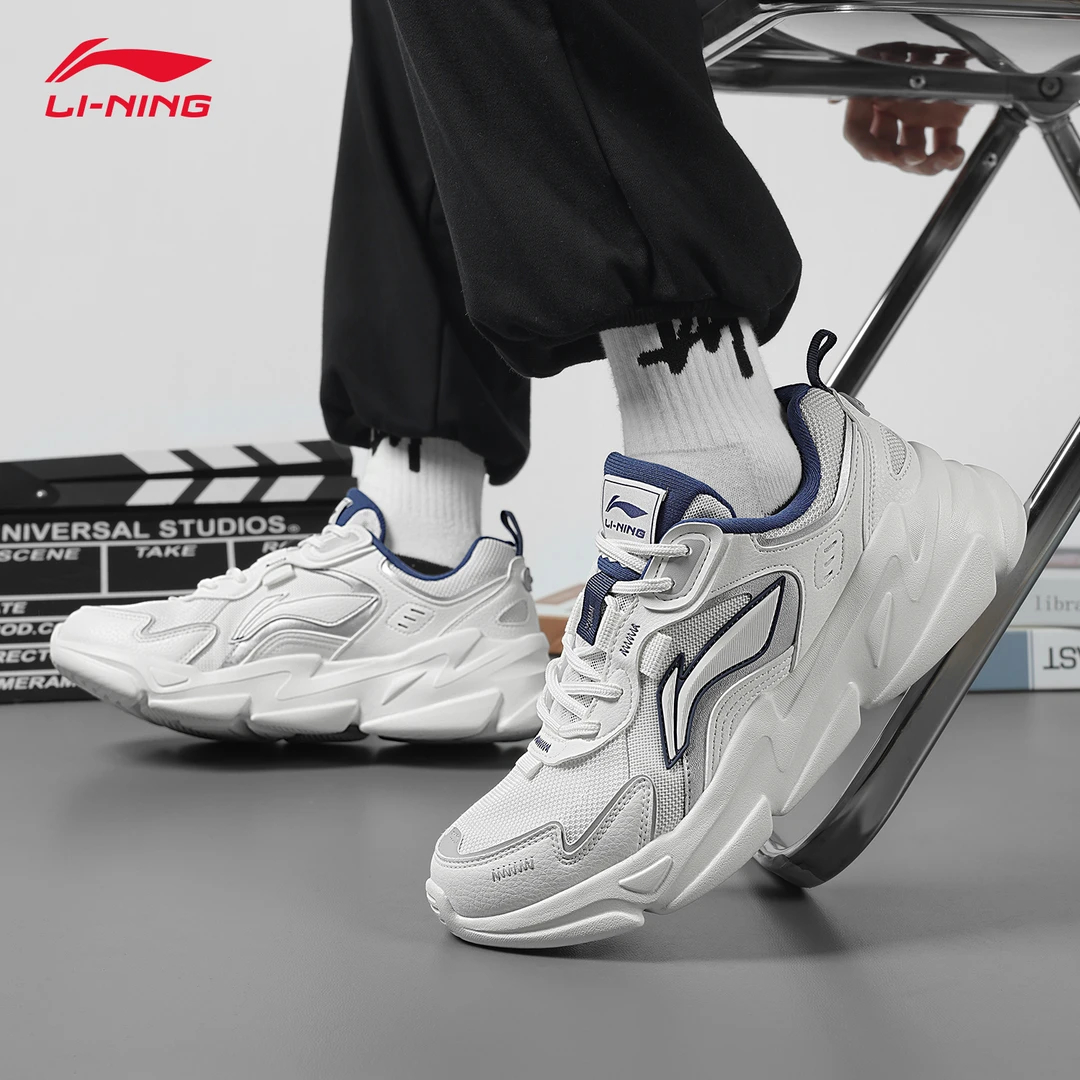 李宁男款老爹鞋冬季新款网面潮流时尚百搭厚底增高休闲运动鞋子
