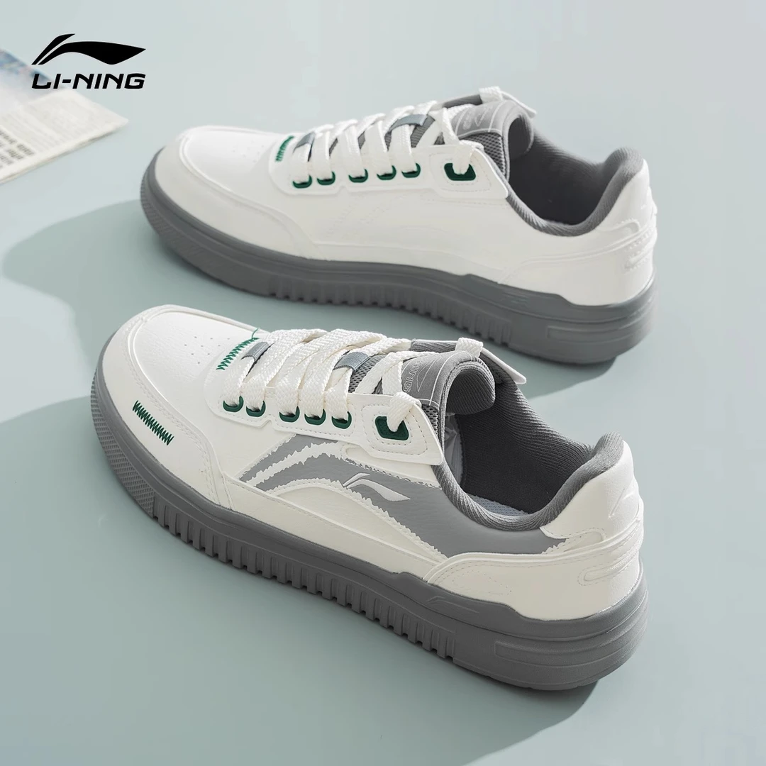 李宁男鞋青云板鞋2025春季轻便柔软厚底耐磨软底时尚百搭休闲鞋