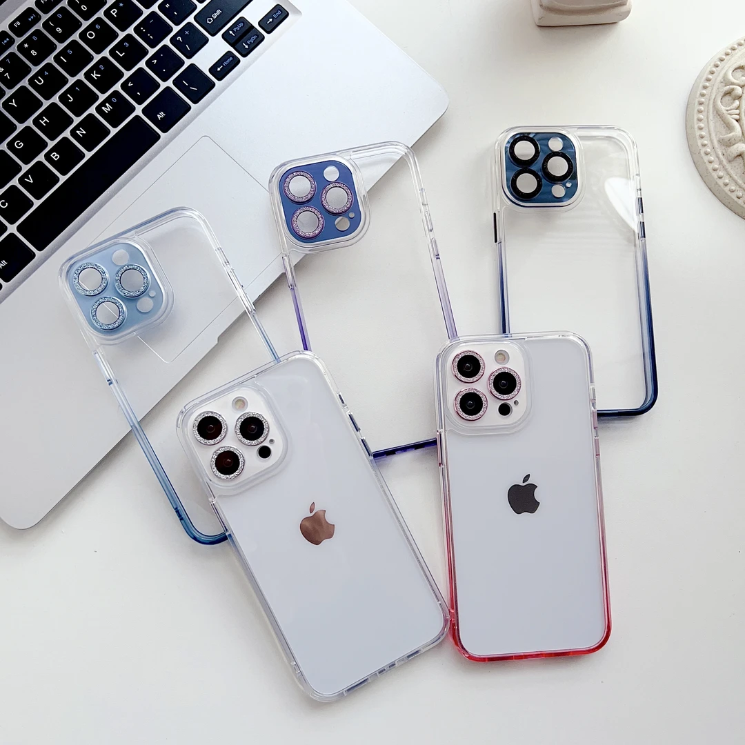渐变iphone15promax手机壳14高级苹果13全包12透明情侣11壳14Plus