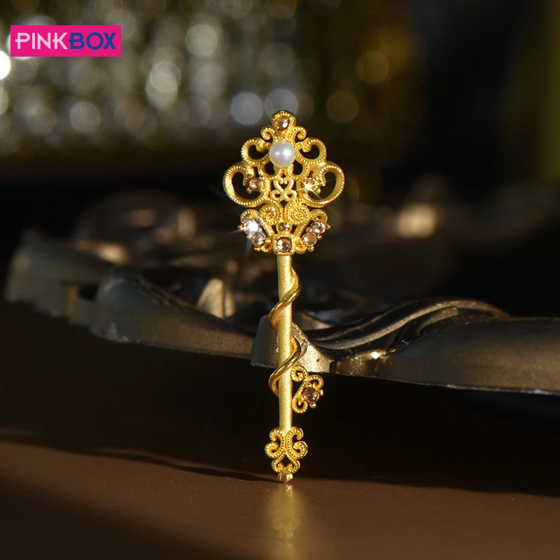 PINKBOX/花神权杖足金999黄金金钥匙吊坠时尚百搭首饰/OGP089(B)
