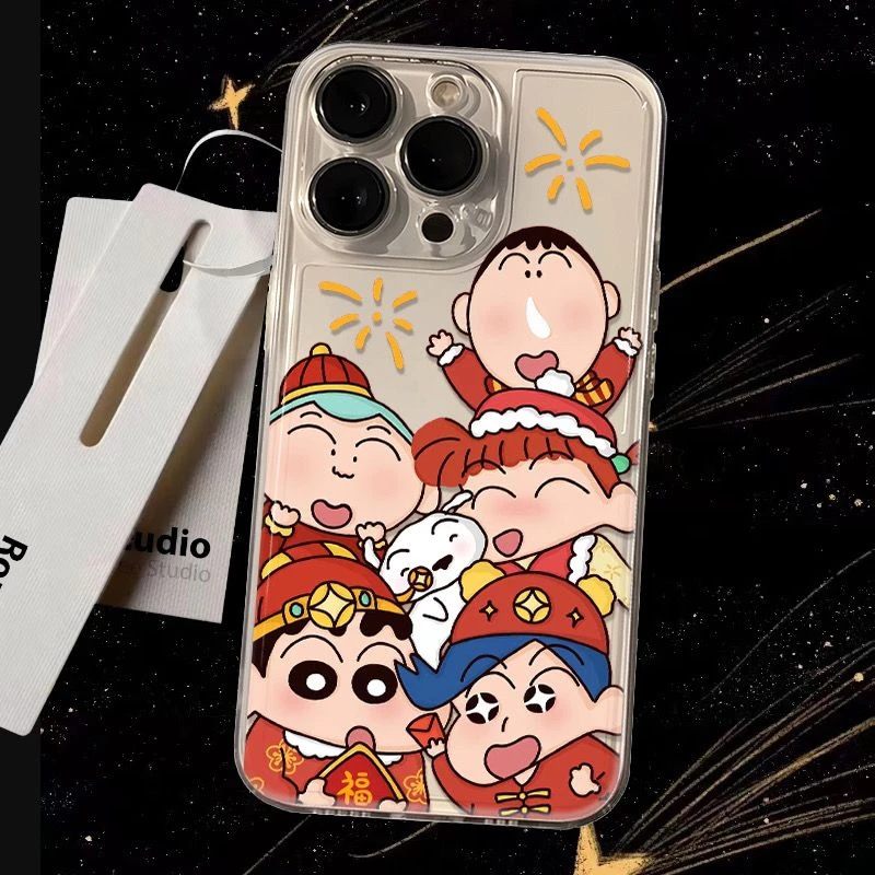 小新合集适用苹果/荣耀/VIVO/小米/OPPO/华为透明新年手机壳创意X